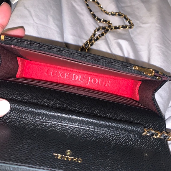 CHANEL Caviar Quilted Wallet On Chain WOC Black - Picture 12 of 13